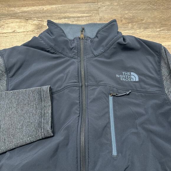 The‎ North Face Norris Blue Mens Large Full Zip Knit Fleece Jacket Gorpcore EUC - Picture 1 of 9